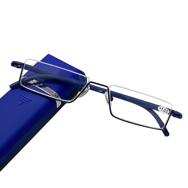 2023 Blue Light Reading Glasses New Fashion Half Frame Presbyopia Glasse for Men and Women Portable Fashion with Box Eyewear