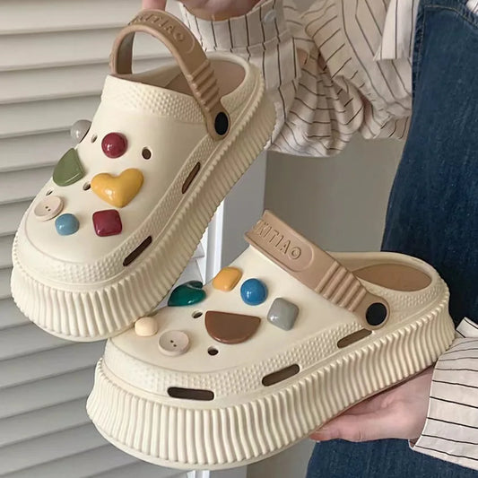 3D Cute Irregular Pattern Pebble Shoe Charms for Clog Sandals - DIY Shoe Decoration Pins Unisex Boys Girls Men Women