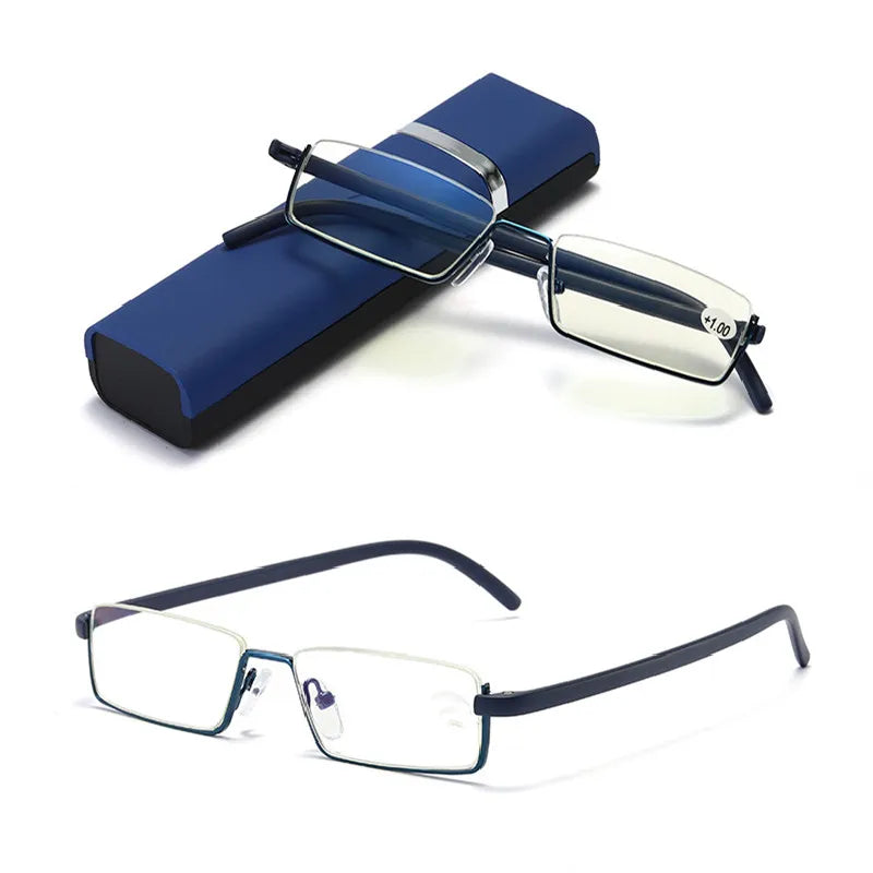 2023 Blue Light Reading Glasses New Fashion Half Frame Presbyopia Glasse for Men and Women Portable Fashion with Box Eyewear
