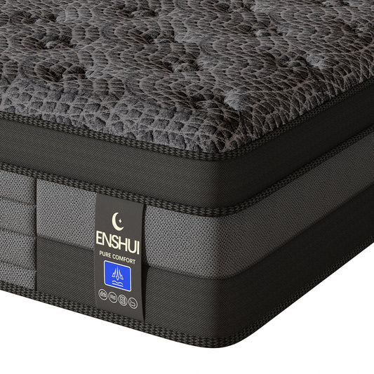 12"Twin Full Queen King Hybrid Mattress For Back Pain Relief Feel, Breathable, CertiPUR-US Certified,In a Box,Motion Isolation