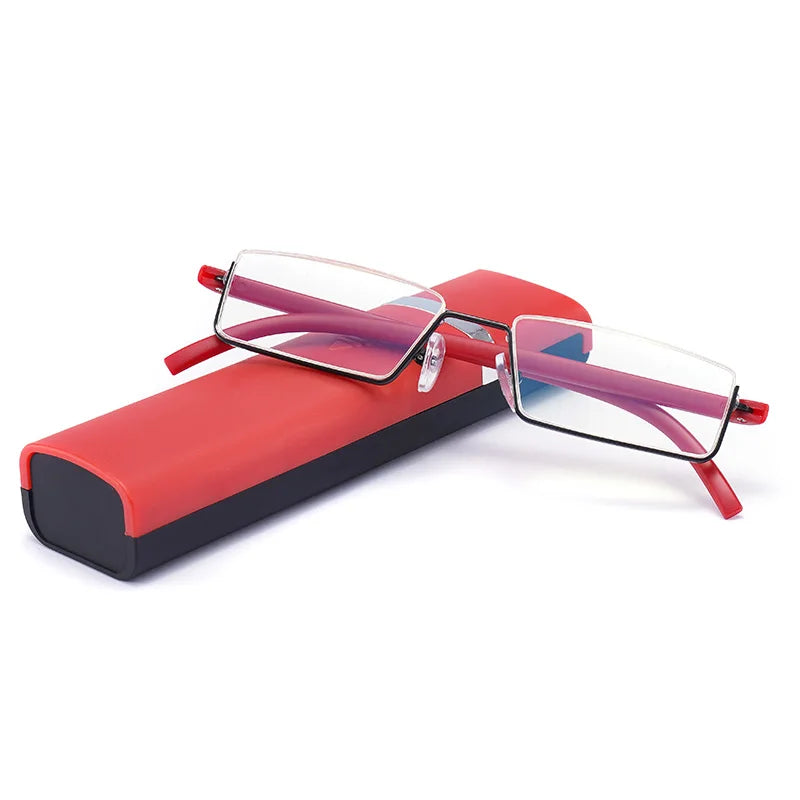 2023 Blue Light Reading Glasses New Fashion Half Frame Presbyopia Glasse for Men and Women Portable Fashion with Box Eyewear